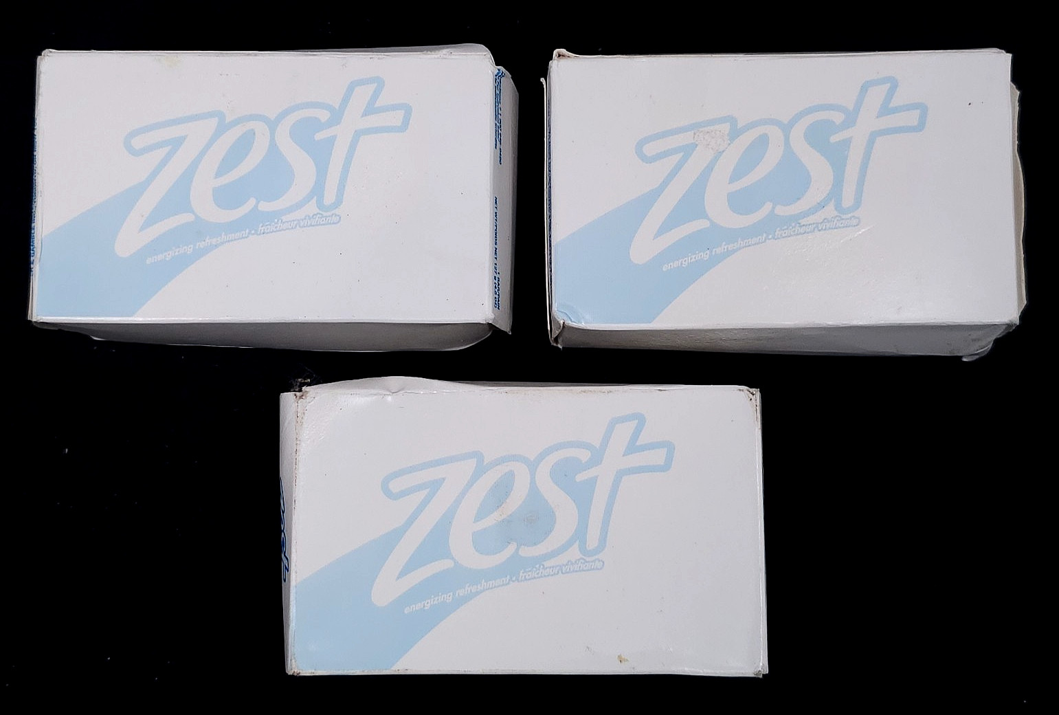 Lot of 3 Vintage Zest Aqua Deodorant Bar Soap NOS Beauty Bath Size 4.5 oz ea P&G