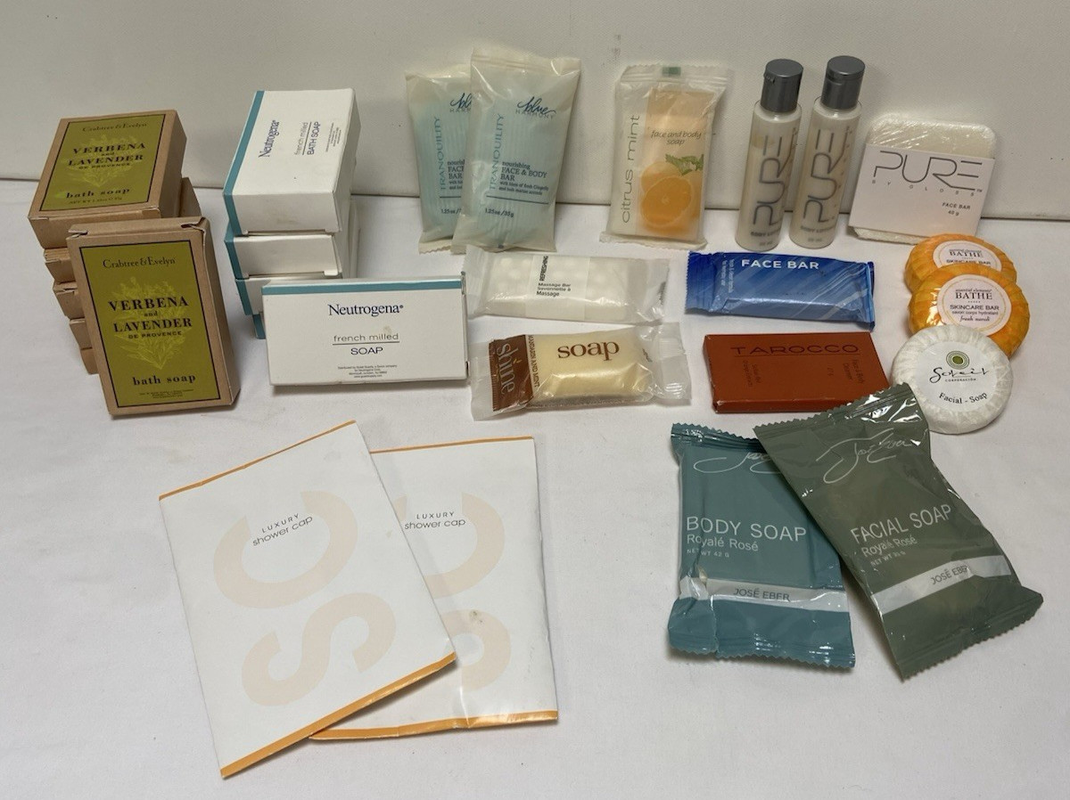28 Lot 2 lbs Assorted Bar Soap 5 Neutrogena Crabtree 6 Jose 1.25oz Sample Travel