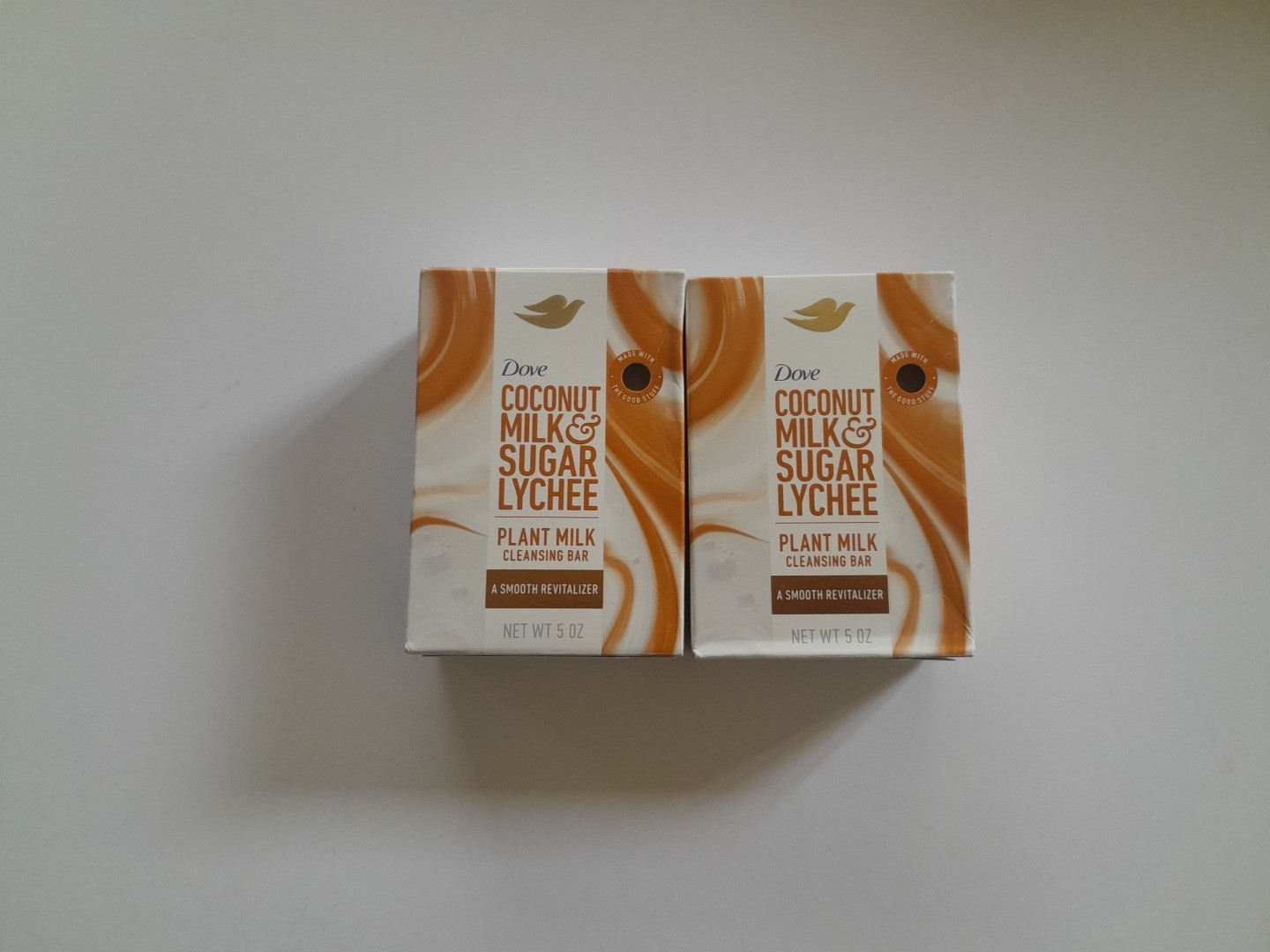 NEW Set of 2 Dove Coconut Milk & Sugar Lychee Plant Milk Cleansing 5 Oz Bars