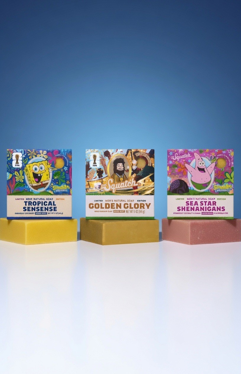 Dr. Squatch SpongeBob Tropical Sensense + Golden Glory +Sea Star Shenanigans