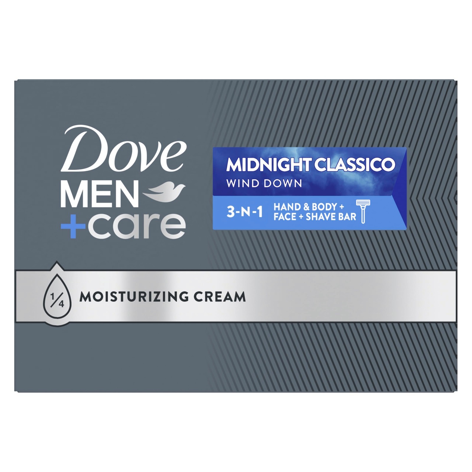 Hydrating Men’s Hand & Body Shave Bar – Midnight Classico, 10 Count, 3.75 oz