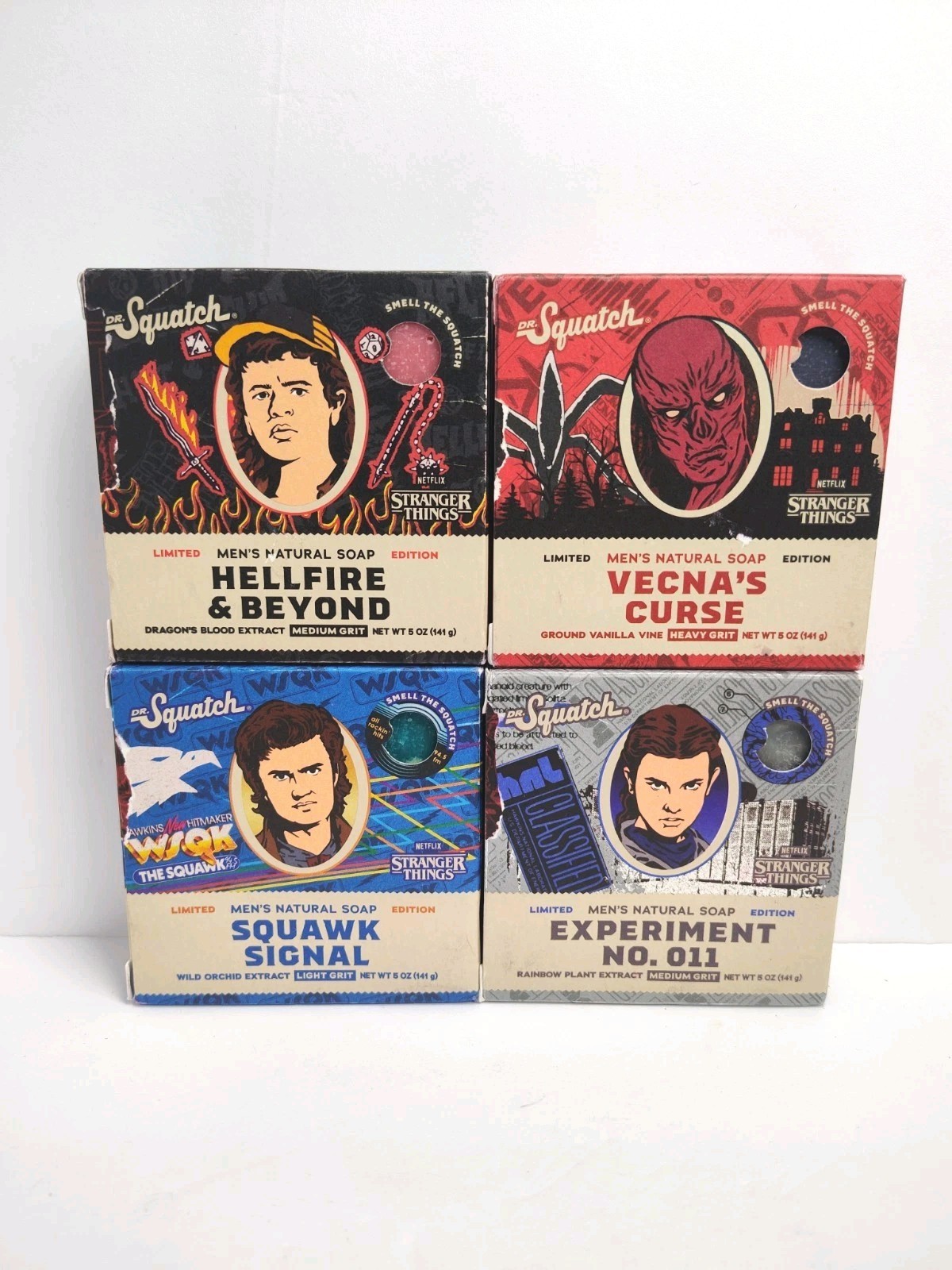 Stranger Things x Dr. Squatch Men’s Soap 4 Pack FULL SET
