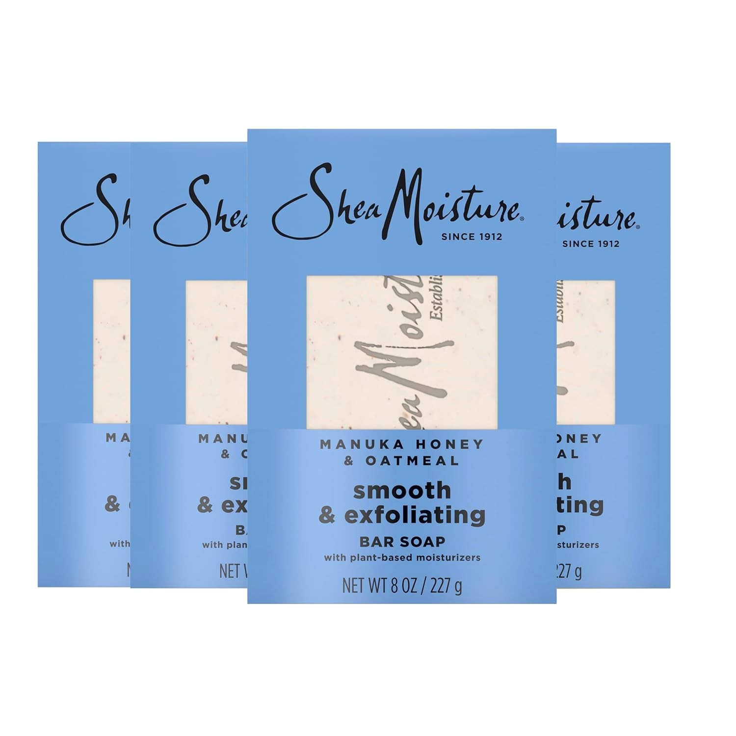 Manuka Honey Oatmeal Natural Exfoliating Smoothing SheaMoisture Bar Soap 4 Count