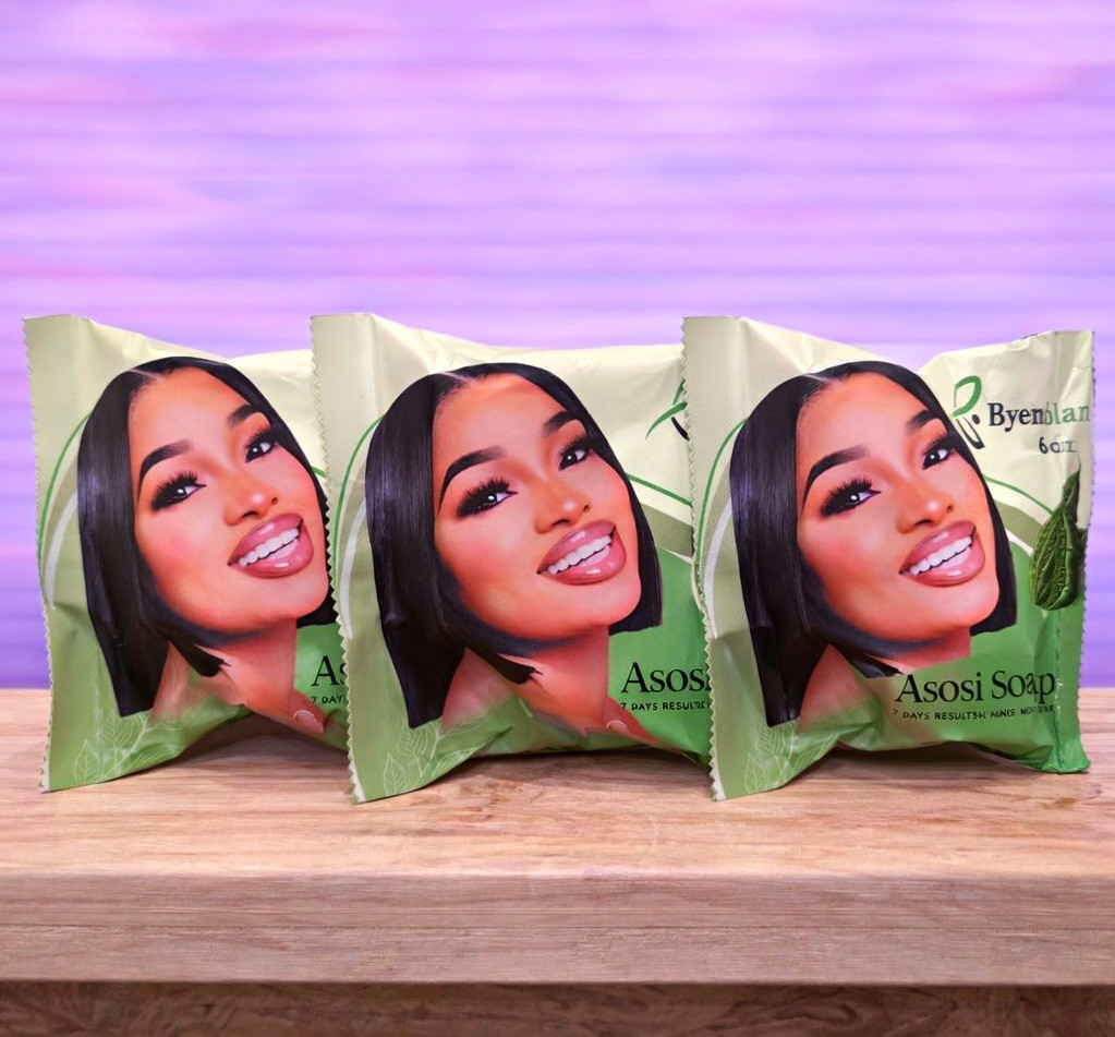 Byenblan Asosi Body Bar Soap, Green Solid, 6 oz (3 Bars) Men Women