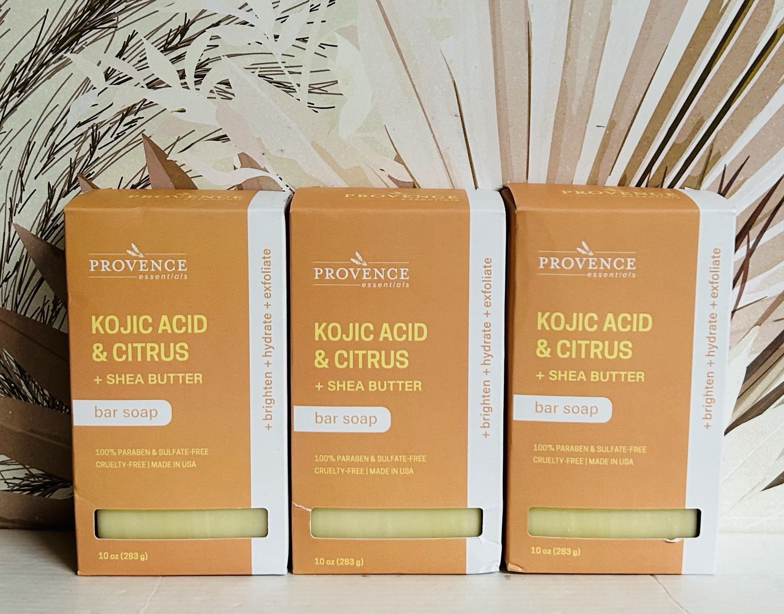 3-Pack Provence Essentials ~ Kojic Acid & Citrus Bar Soap 10 oz Each