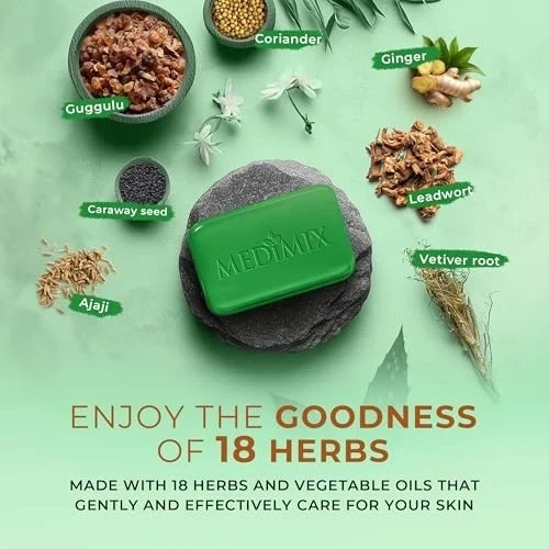 Medimix Classic 18 Herbs Soap 125g Ayurvedic Bath Bar Natural Herbal 3Pc