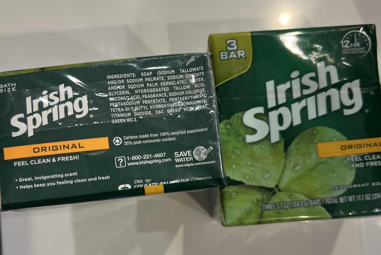 Irish Spring Original Soap 3 Bar Pks No Flaxseed/Linseed Oil Lot Of 2 For 6 Bars