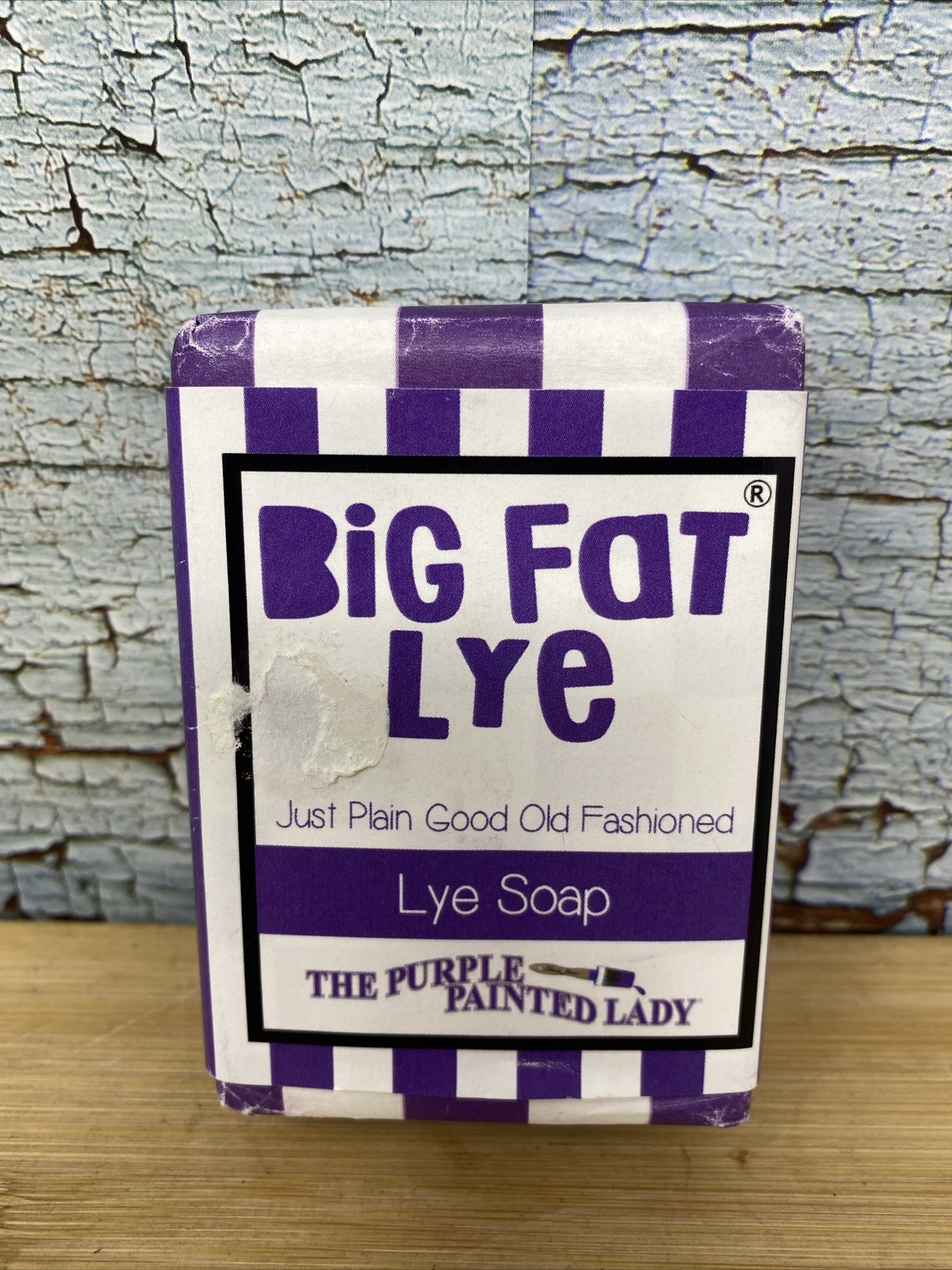 Big Fat Lye Soap Bar The Purple Painted Lady Cleaning Paint Brushes 4.5oz