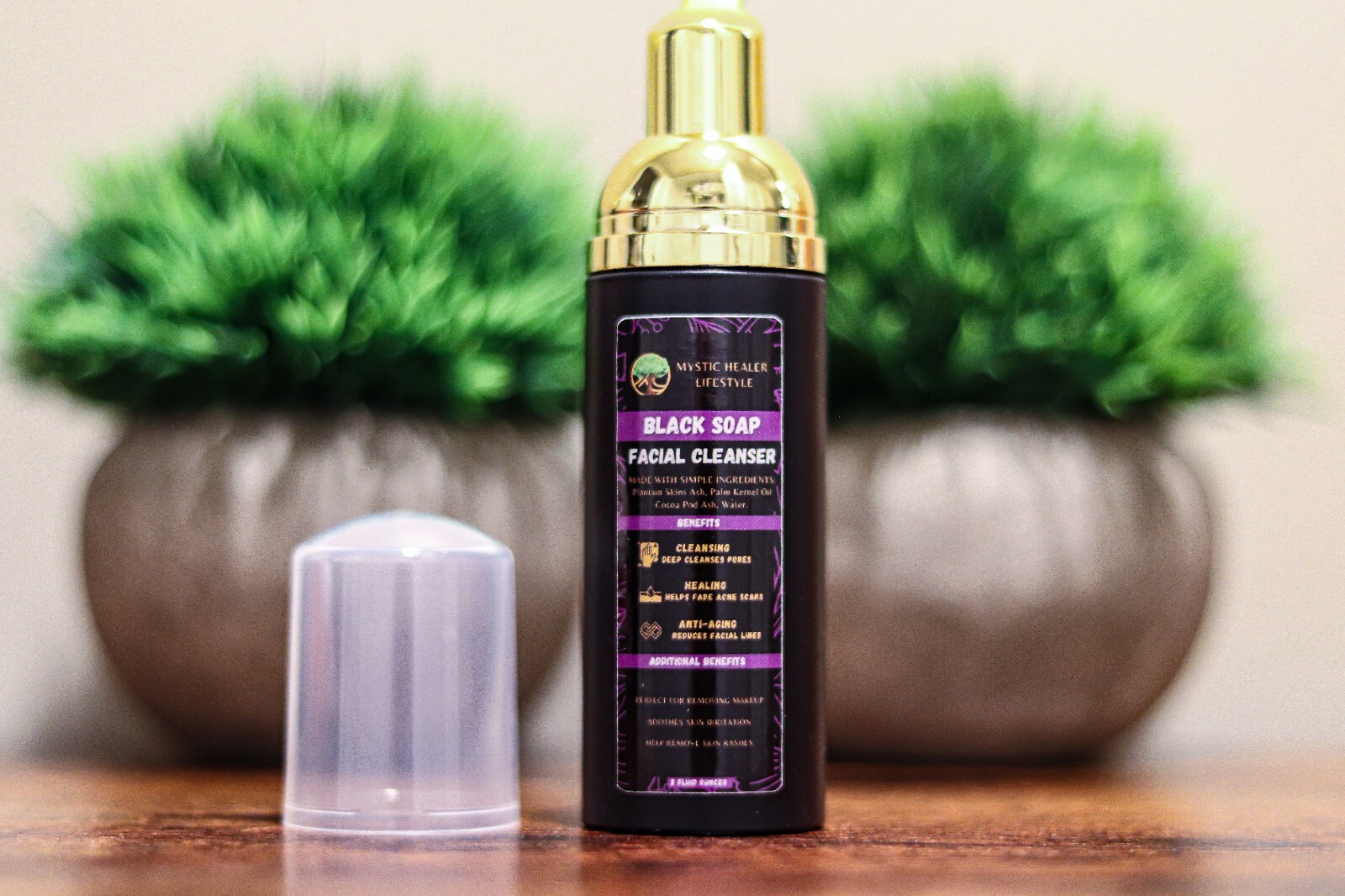 Foaming Black Soap Facial Cleanser 2 OZ| Mystic Healer Lifestyle