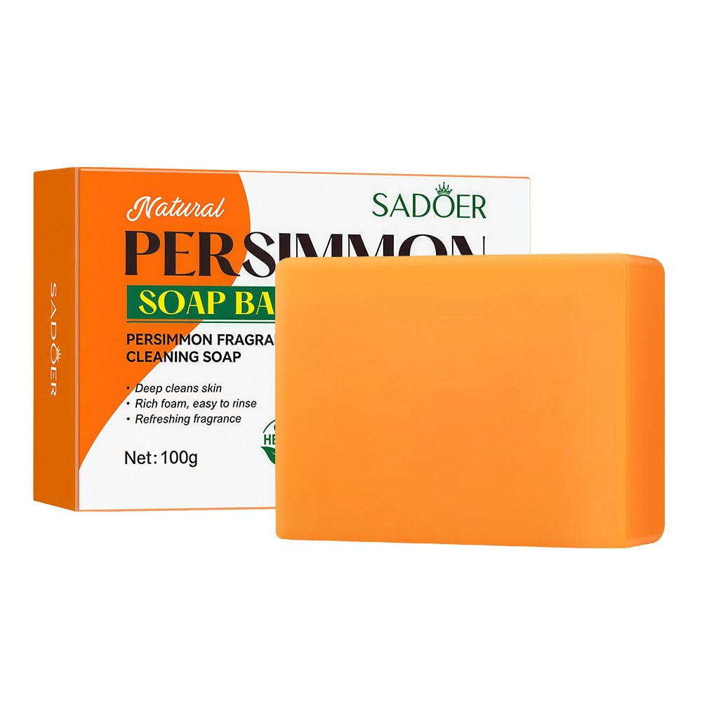 1-3PCS Persimmon Soap Bar for Body Odor Control, Natural Deodorant Body Bar Soap