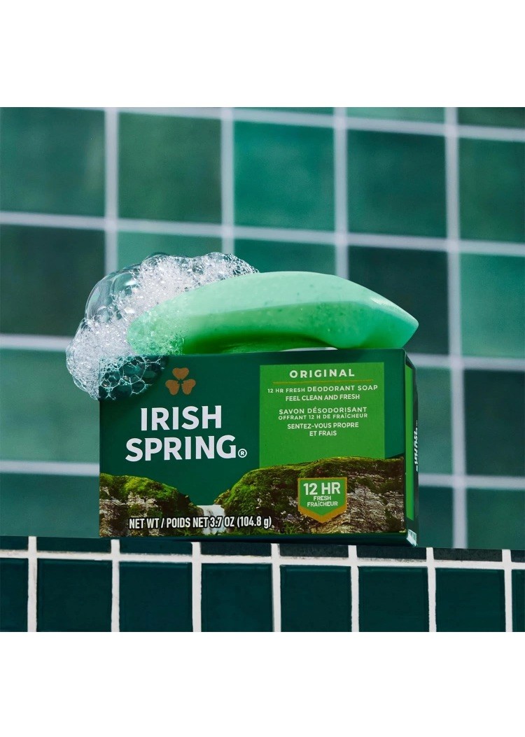 Irish Spring Bar Soap for Men, Original Clean, Smell Fresh and Clean for PACK 24