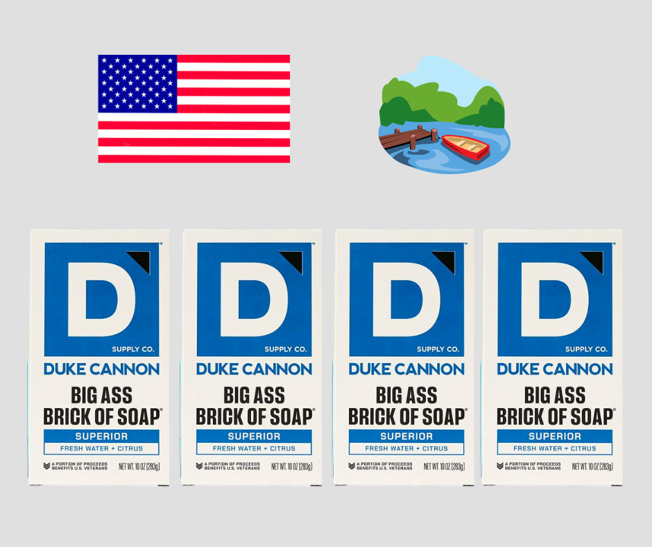 Duke Cannon Big Ass Brick Of Soap Superior Men Fresh Water Benefits Vets Lot 4