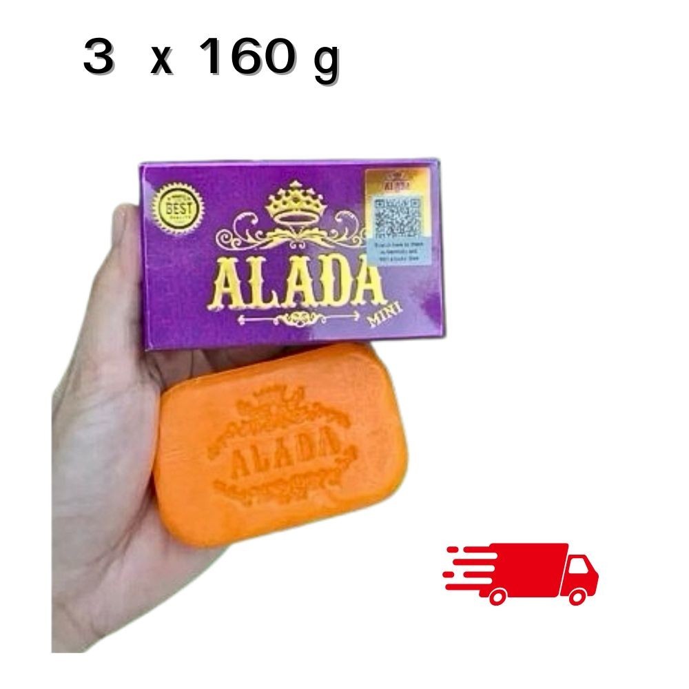 Alada Whitening Soap 3X Naturally Brightening Natural Extract Face & Body 160g