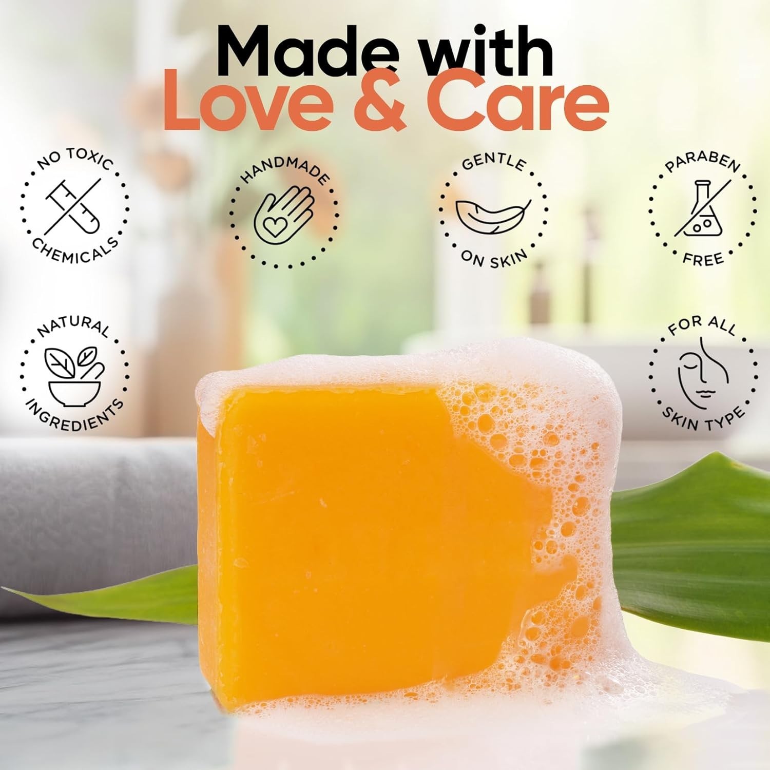 Natrulo Papaya Soap Face & Body Wash – Skin Brightening Papaya Soap Bar for Dark
