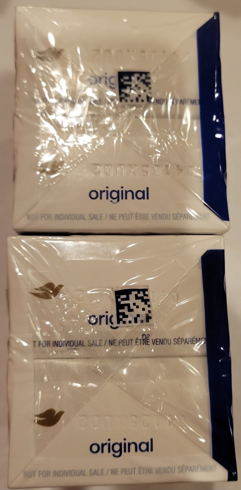 2 Ct Dove Original Beauty Bar Soap 3.75 oz Each. Total 4 .*BRAND NEW*