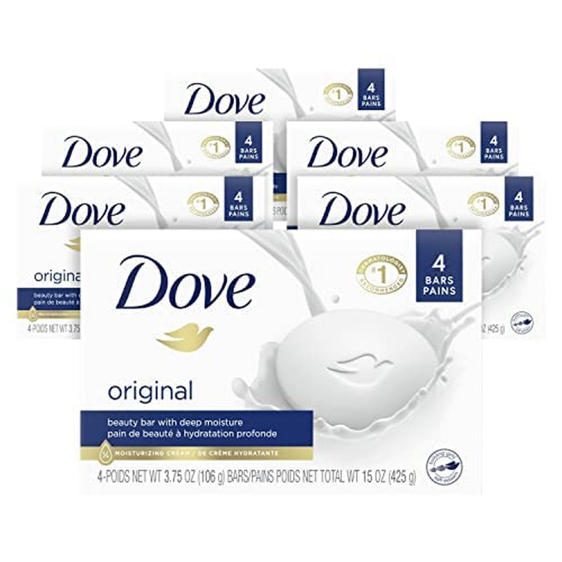 Dove Beauty Bar Soap Original 24 for Soft, Smooth Skin, with 1/4 Moisturizing C