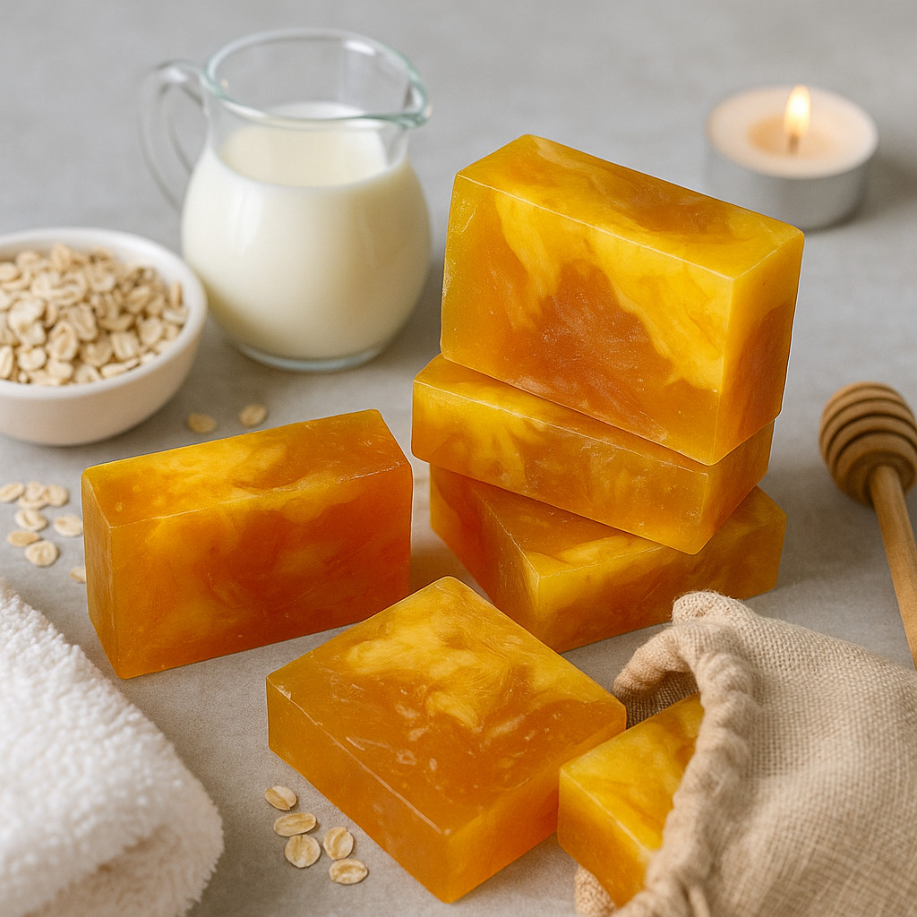 Oatmilk Honey Handmade Soap Bars 100% Natural Aromatherapy 4Soaps Made in Latvia