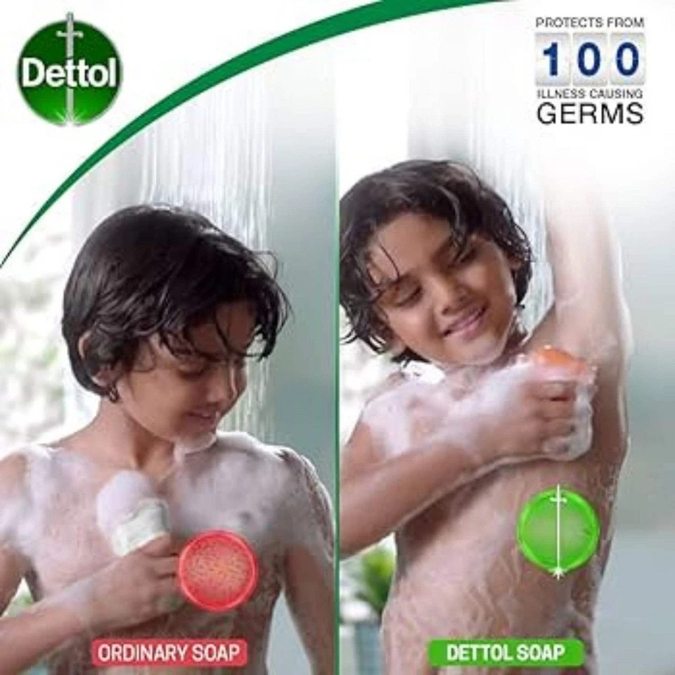 Pack of 12 Dettol Soothe Antibacterial Soap Bar 110g Aloe Vera Bath Soap