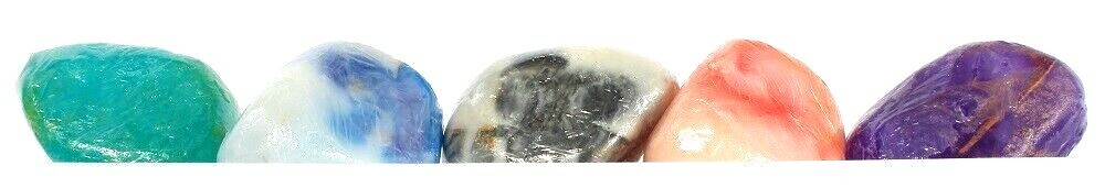 5 Count Body & Earth 2.6 Oz Gem Rock Soap Amethyst Lapis Rose Onyx Turquoise