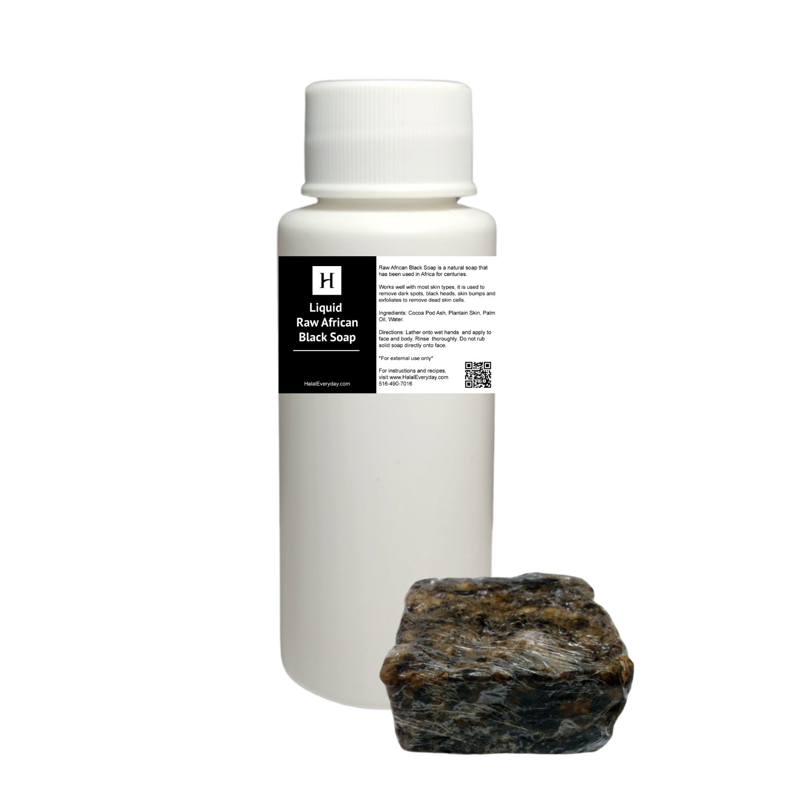 SCENTED Liquid Raw African Black Soap – 100% Pure Natural Organic Face Body Wash