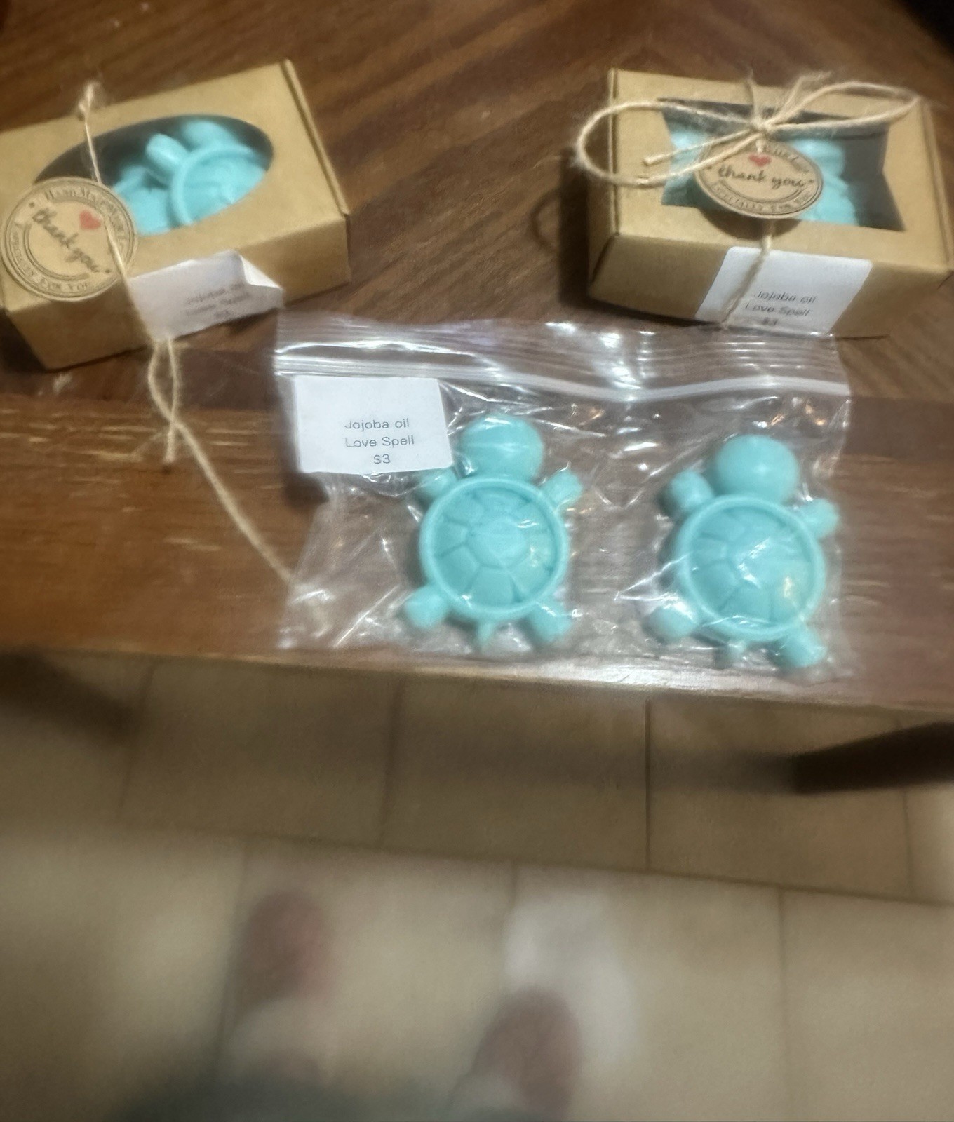 Love Spell Jojoba Oil Handmade Turtle Blue Body Bar Soap Multipack