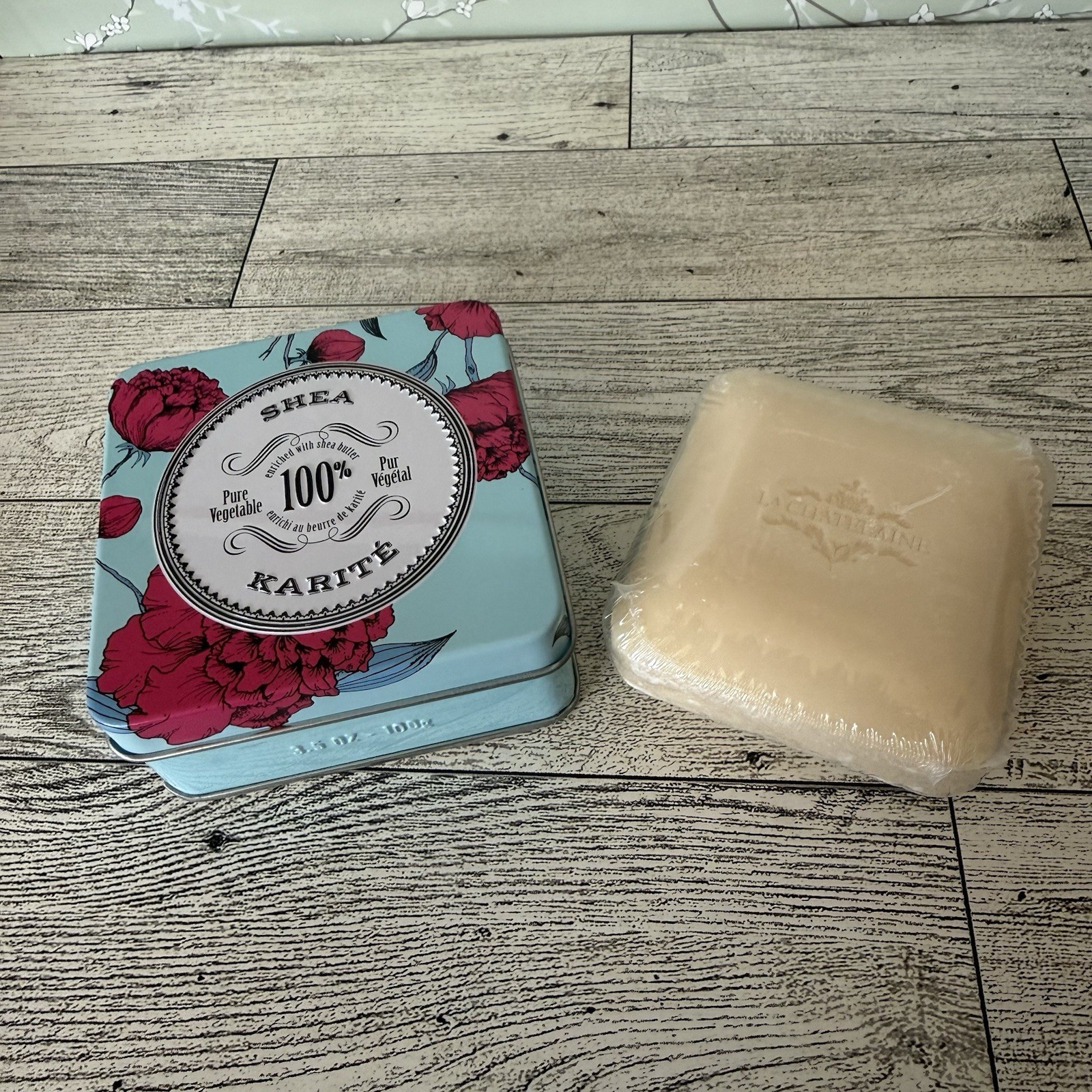 La Chatelaine Karite Soap Shea & Calendula from France Sealed 3.2 oz Bar In Tin