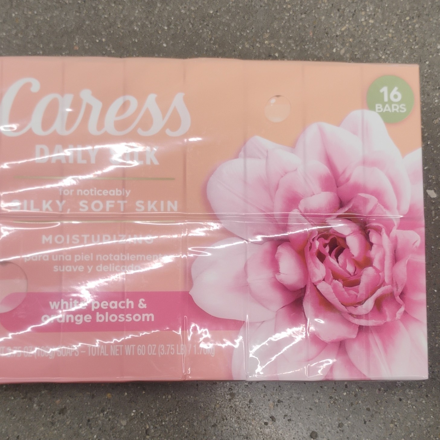 Caress Daily Silk Moisturizing Bar Soap White Peach & Orange Blossom 16 Bars 60…