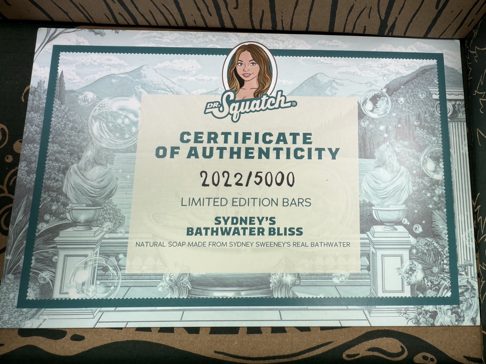 Dr. Squatch x Sydney Sweeney “Sydney’s Bathwater Bliss” Bar Soap – IN HAND #2022