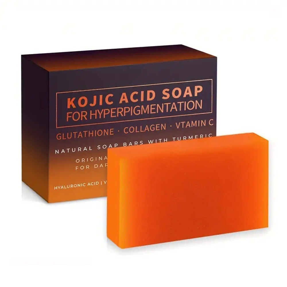 2 Pack Kojic Acid Deep Spot Remover Soap Bars with Vitamin C, Retinol, Collagen