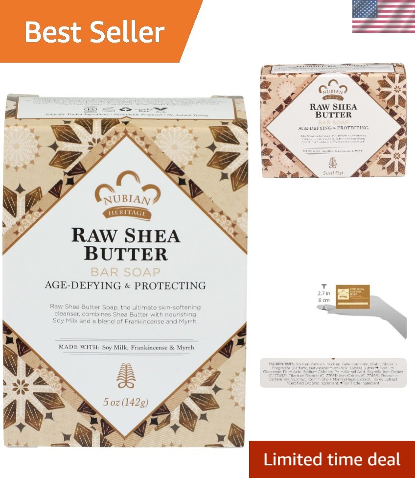 Tea Tree Infused Raw Shea Butter Soap 5oz – Softening & Antioxidant Power