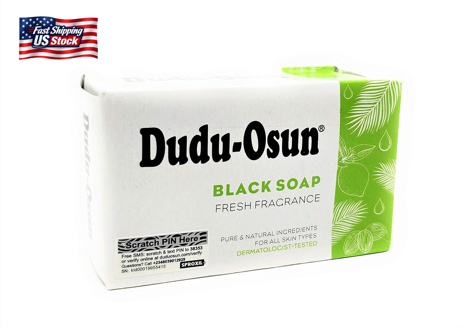 Dudu-Osun African Black Soap Bar 5.3 Oz – 24 Count Bulk Pack – by Tropical Natur