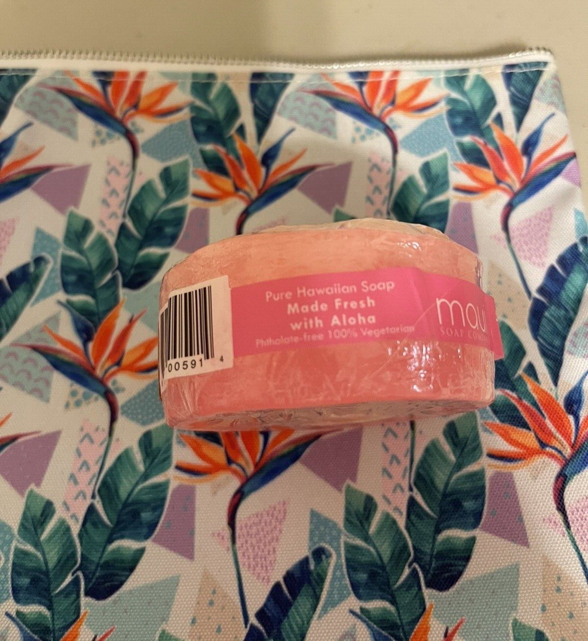 Maui Soap & Birds of Paradise Travel Pouch New