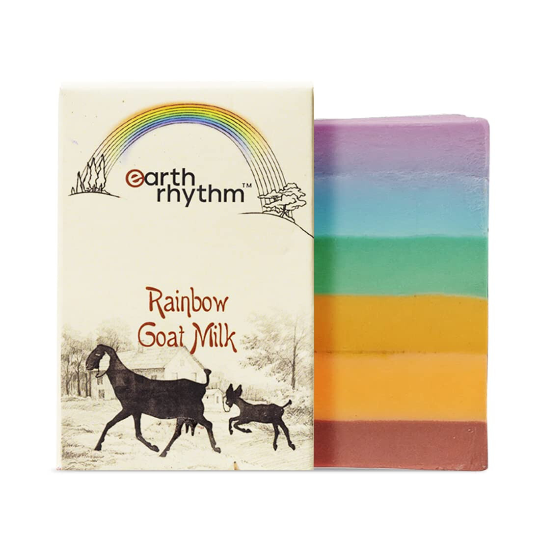 Earth Rhythm Rainbow Goat Milk Soap, 100g