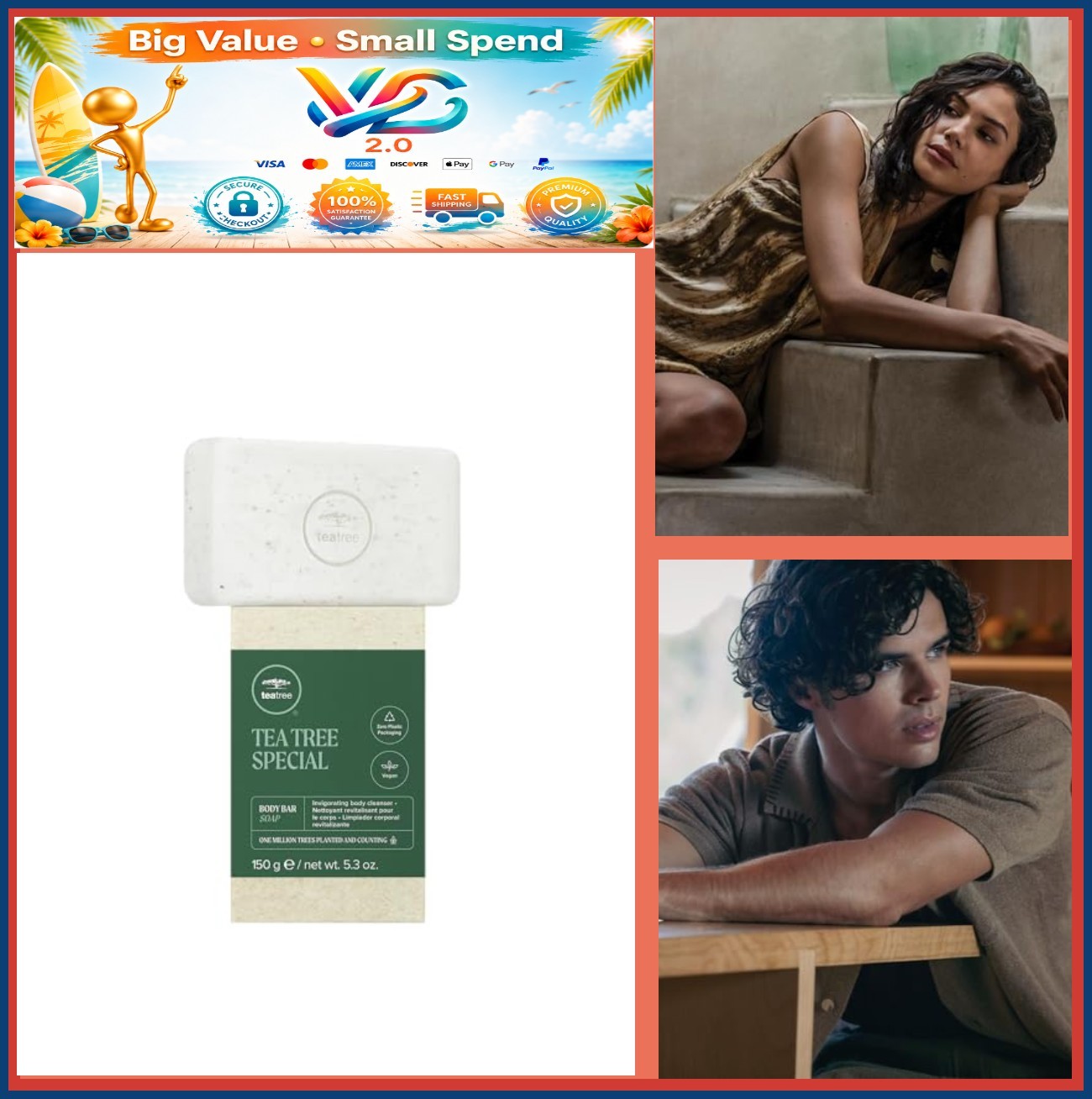 Body Bar Soap Deep Cleans Exfoliates All Skin Types