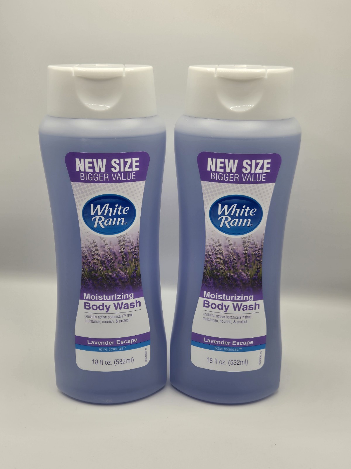 New Bigger Size! Lavender Escape Body Wash-White Rain-2/18oz Bottles