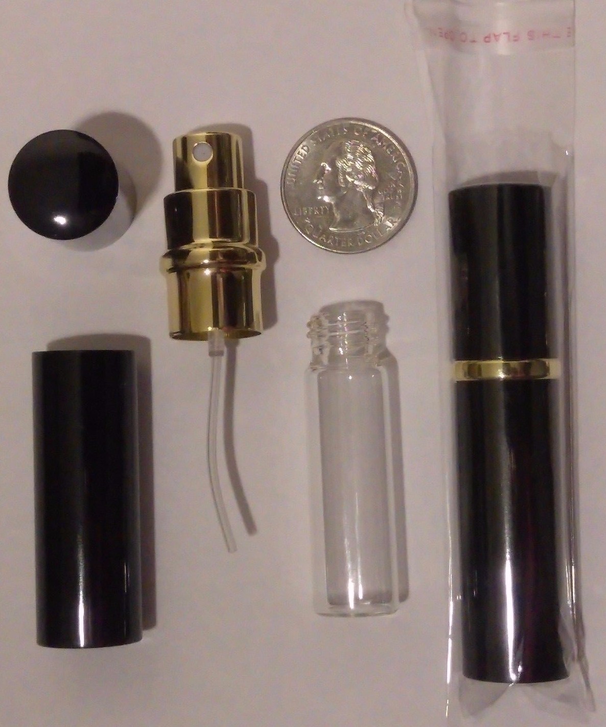 5ml Atomizer Mini Spray Perfume Cologne Bottle Refillable Travel Empty Glass USA