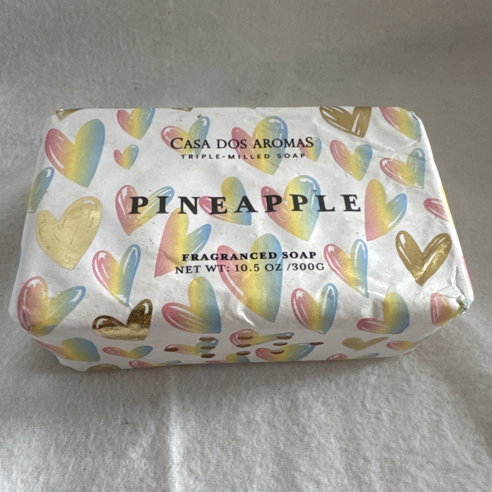 CASA DOS AROMAS Pineapple Bar Soap Triple Milled Scented Soap Bar 10.5 Oz Fresh