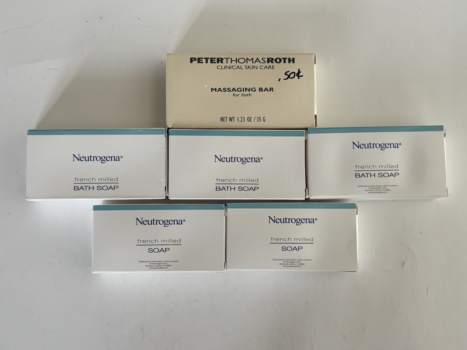 Vintage Neutrogena Peter Thomas Roth Soap Lot 6 Massage Bars Travel Size NOS