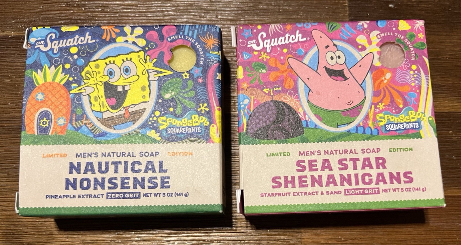 Dr. Squatch SPONGEBOB SQUAREPANTS & PATRICK Limited Edition Natural Soap Bar SET