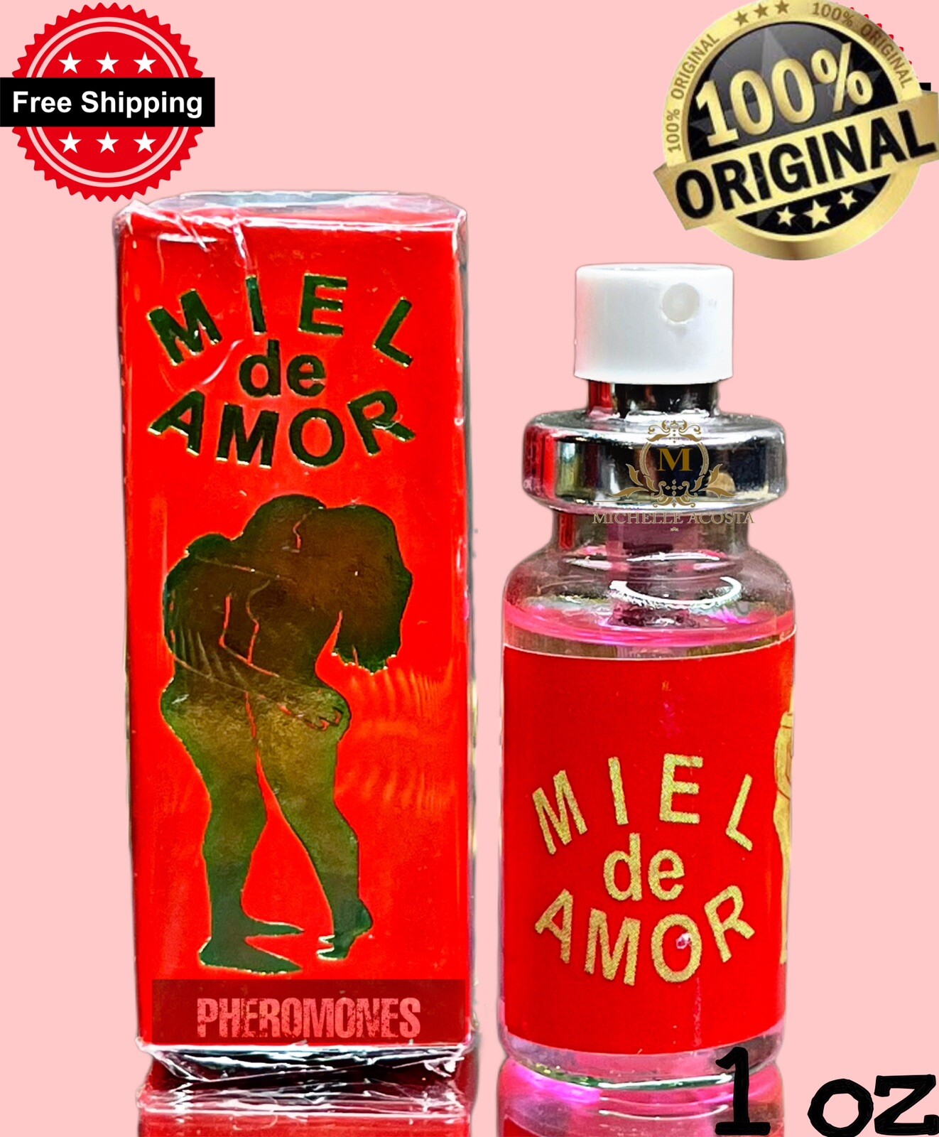 MIEL DE AMOR – ROJO, Con Feromonas, Amor/Seducción, Producto Esotérico, Spray