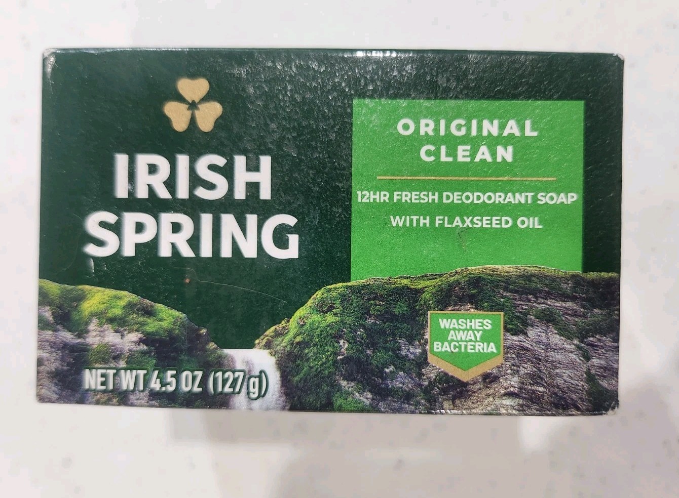 NEW Irish Spring 2 Count Piece Original Clean 4.5 oz Body Soap Bars Flaxseed Oil