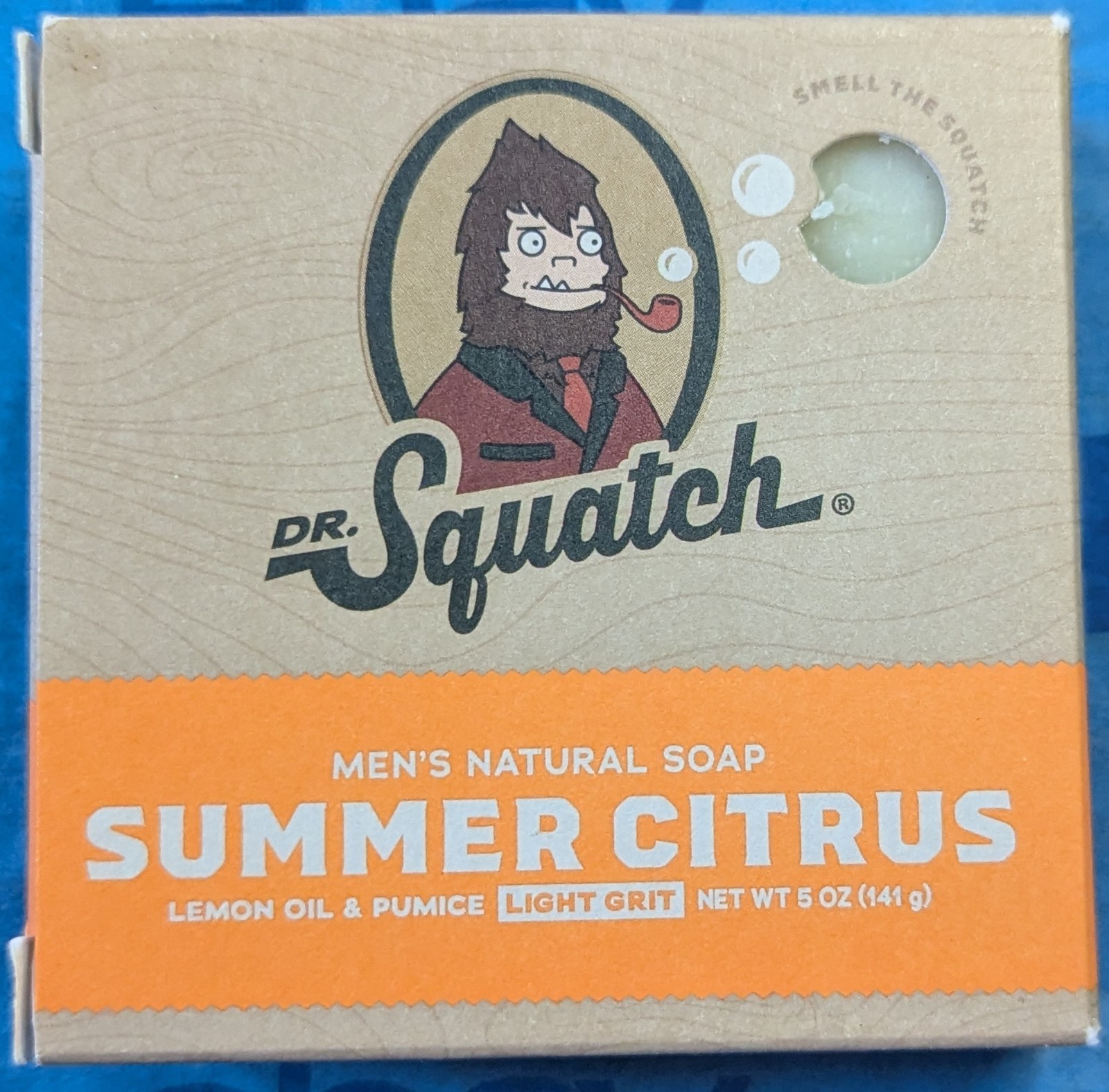 Dr. Squatch Men’s Natural Soap Summer Bright Citrus Grove LighGriT 5 Oz 141g New