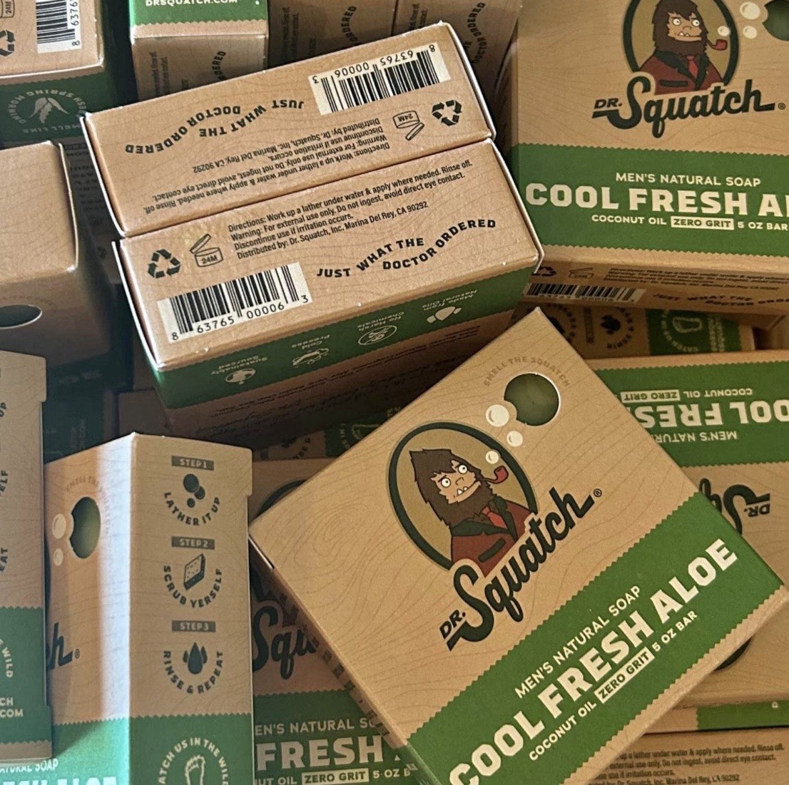 (6) Bars New in Box Dr Squatch Cool Fresh Aloe LIGHTNING FAST SHIPPING !!!