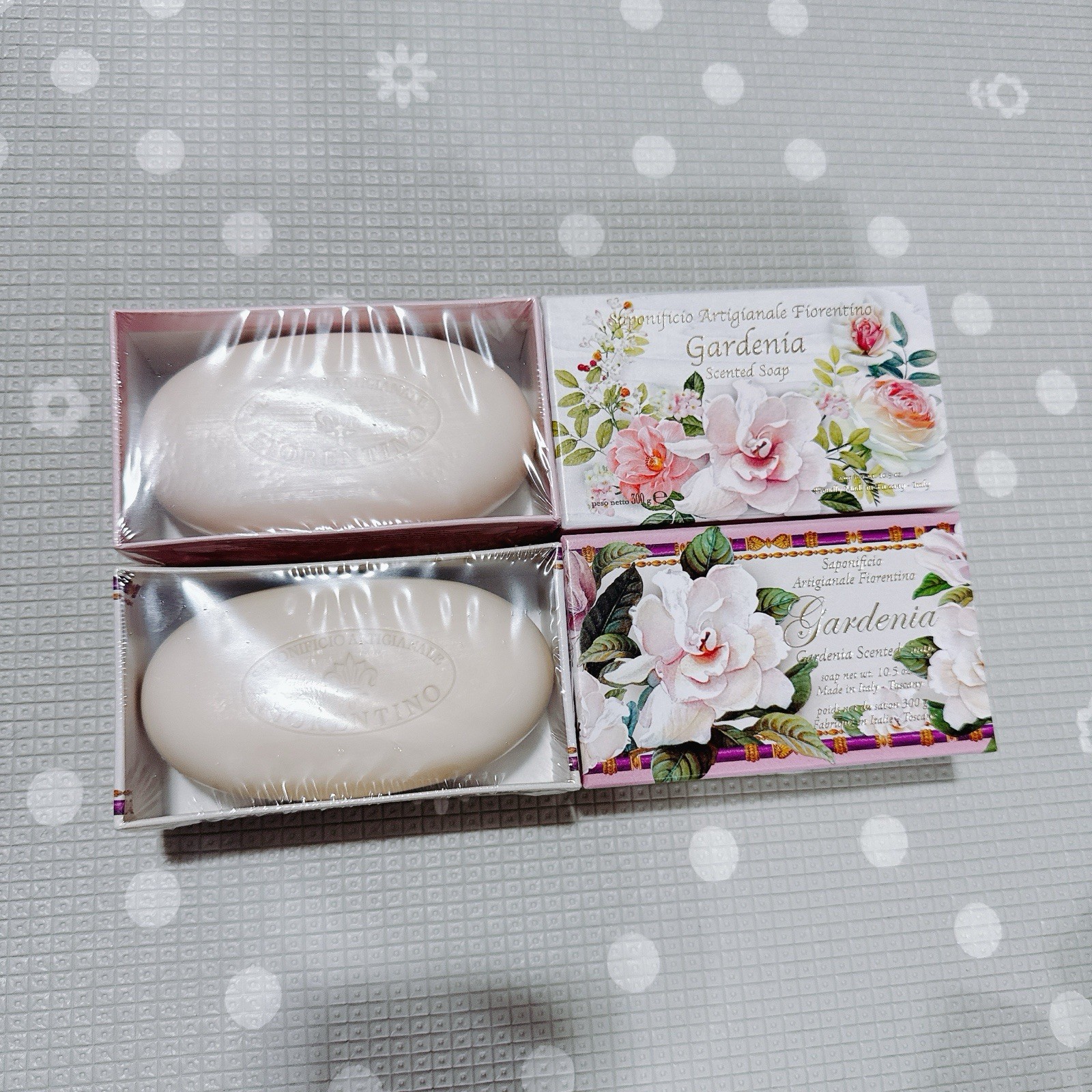 2pcs SAPONIFICIO ARTIGIANALE Fiorentino Gardenia Scented Soap Box Sealed
