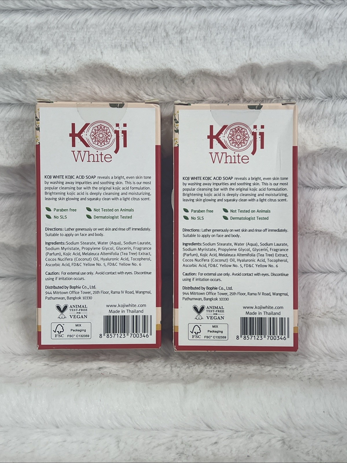 Koji White Kojic Acid Skin Brighting Soap, 4 Bars 80g Each Sealed-exp. 7/12/26