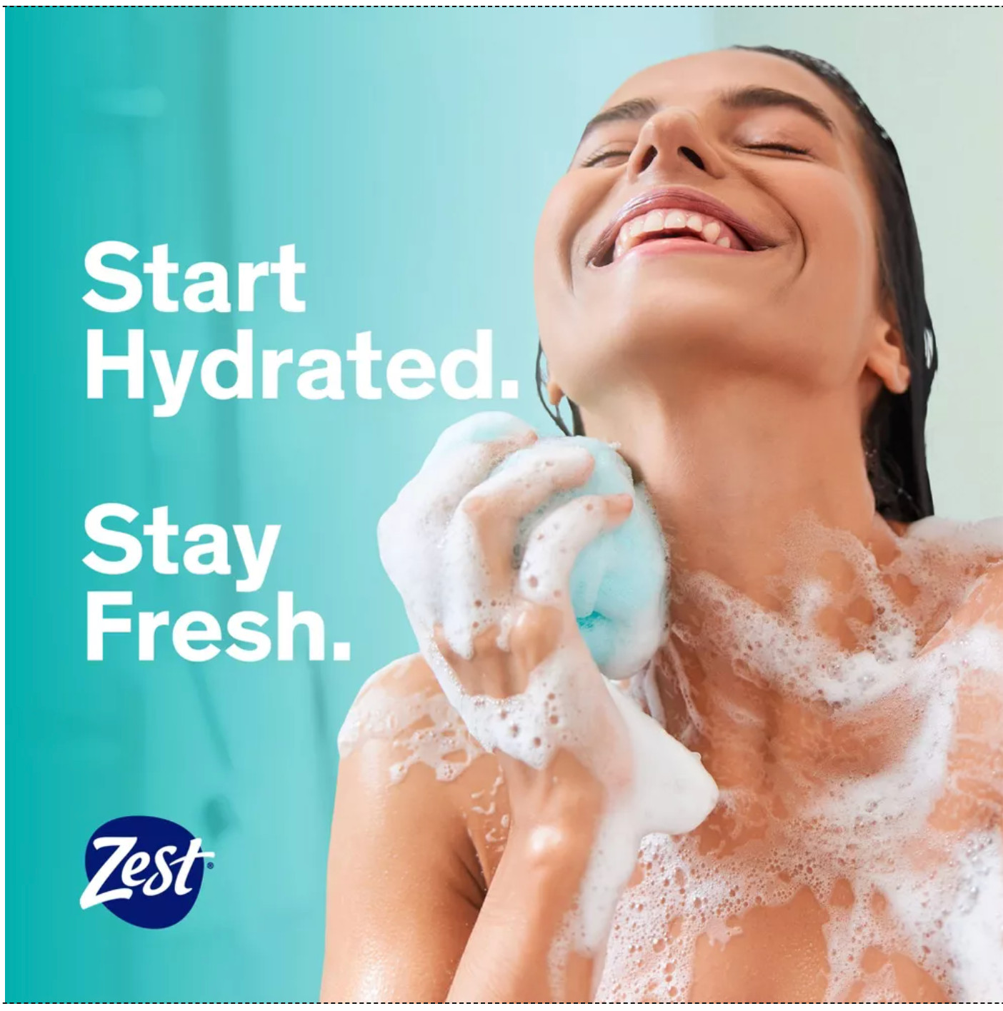 Zest Aqua with Vitamin E Refreshing Bar Soap 12pk – 4oz each: Paraben-Free