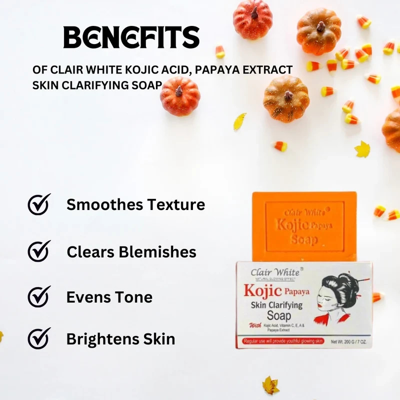 Clair White Kojic Papaya Skin Clarifying Soap 7 oz
