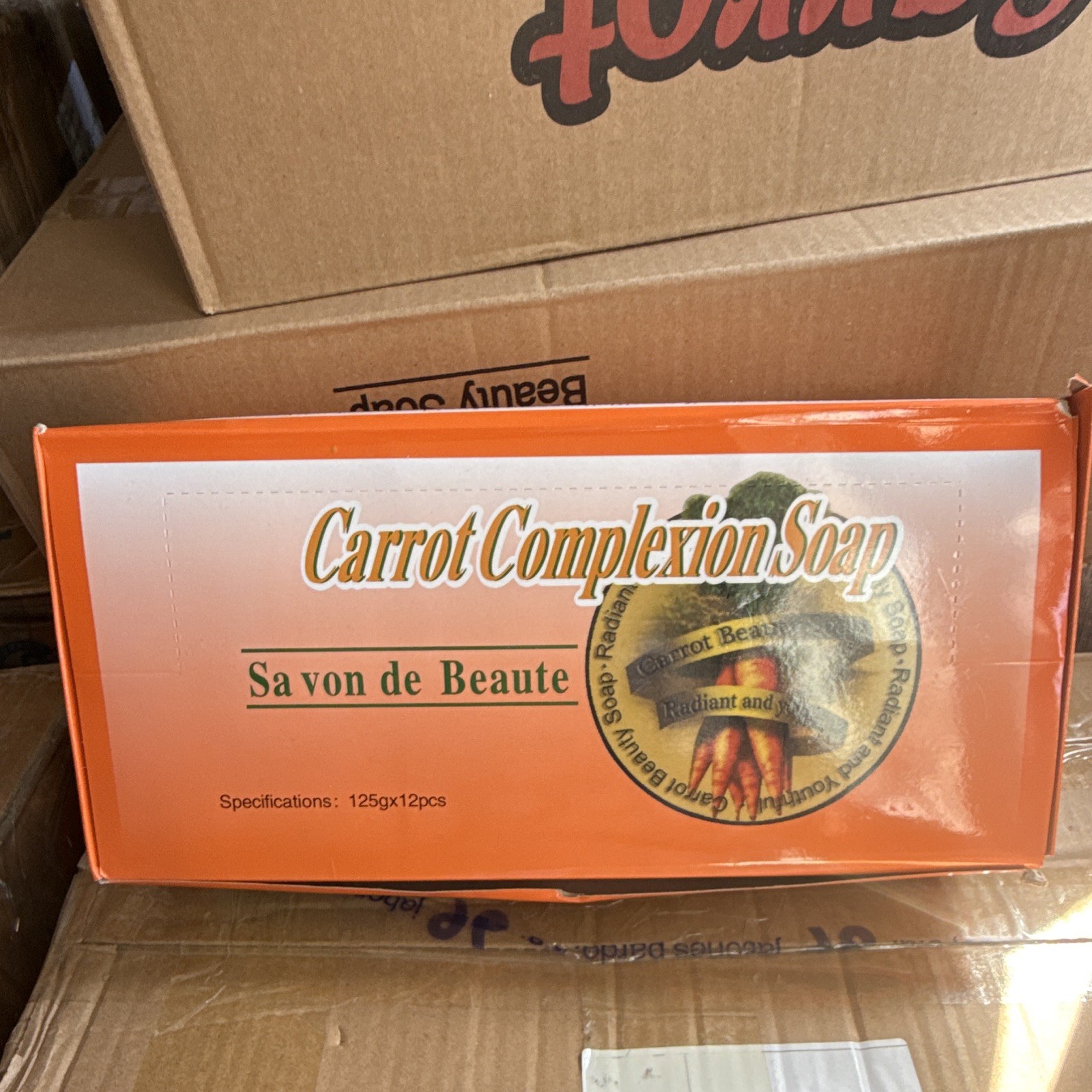 Carrot Beauty Carrot Complexion Soap 125g x 12 Multipack Face & Neck