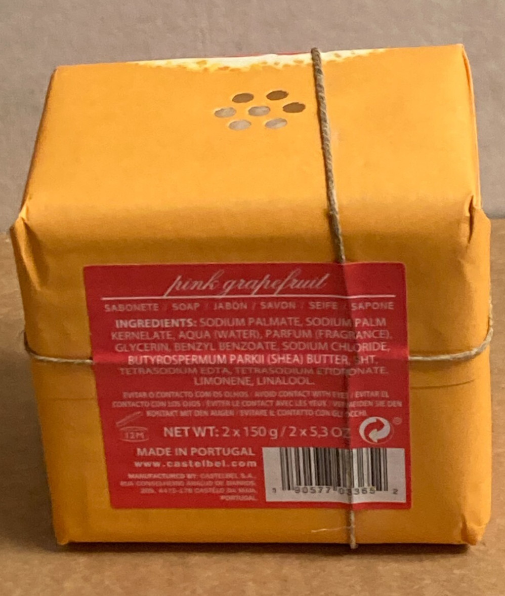 Castelbel Pink Grapefruit Luxury Soap (1) 2x 5.3 Oz 2 TOTAL Made In Portugal