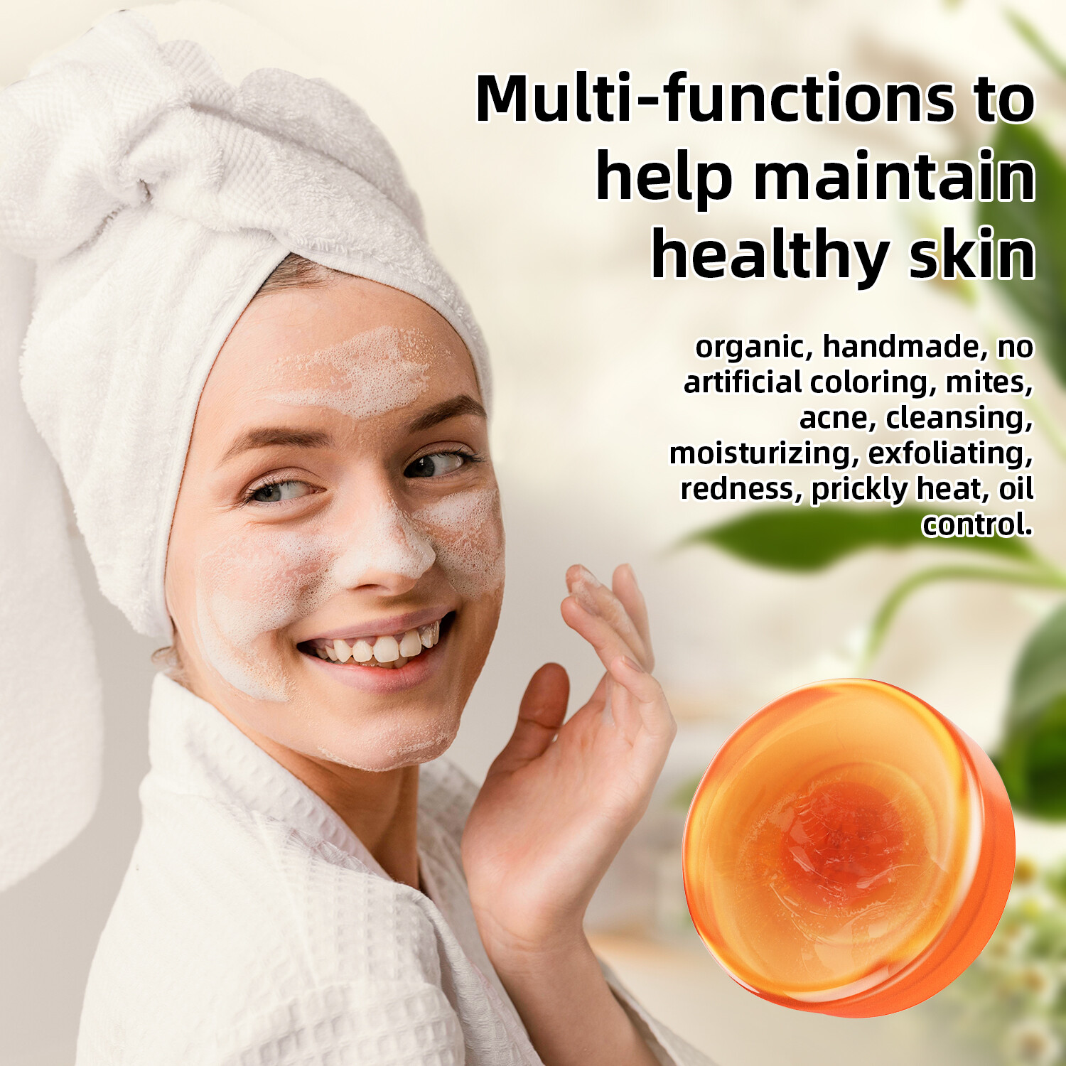 Improve Skin Coconut Olive Palm Oil Soap Acne Blemish Brightening Soap Body Wash